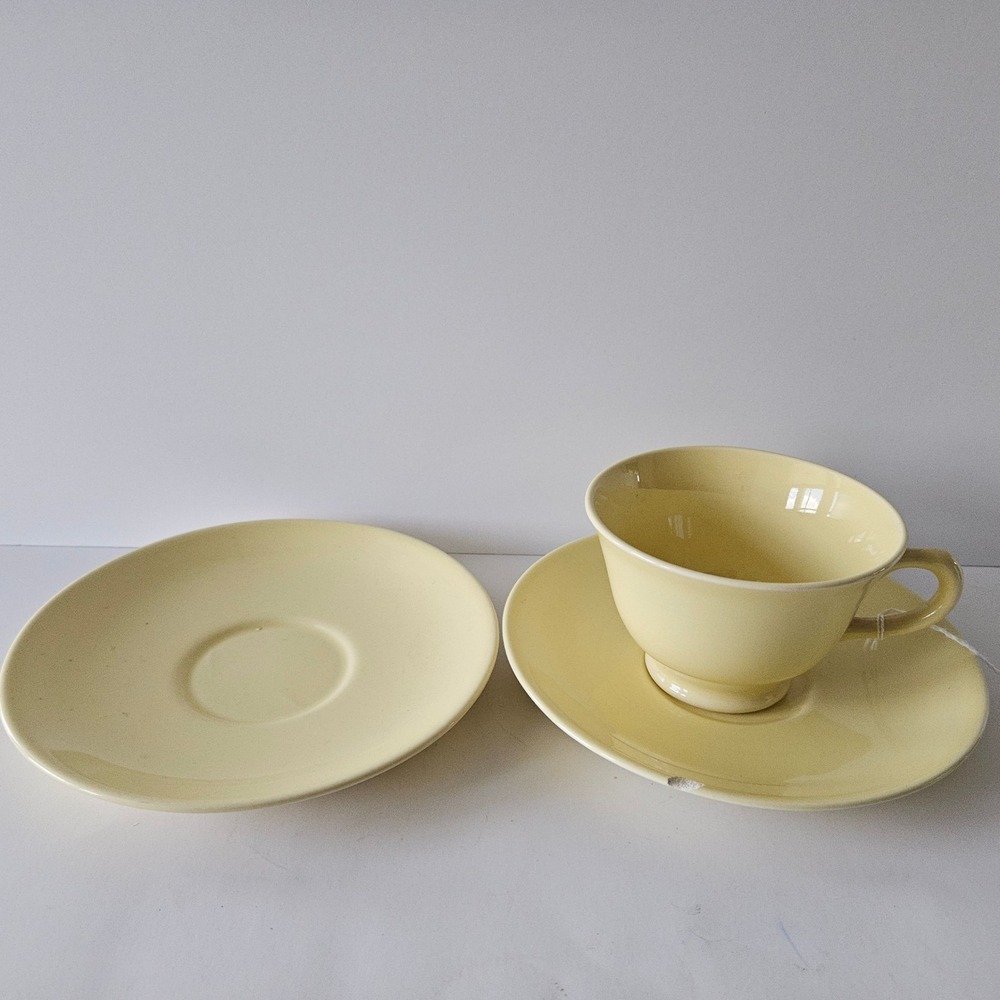 Lu-ray Pastels Persian Cream Cup & 2 Saucer Set Taylor Smith Taylor Vintage